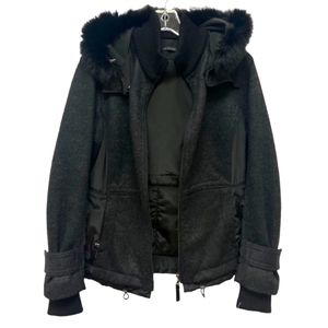 ELIE TAHARI WOOL Hooded warm JAQUET SIZE S